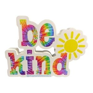 “Be Kind” Tie-Dye Decorative Wooden Sign